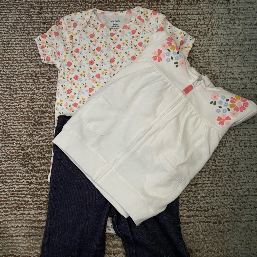 Three Piece Carter’s Floral Outfit